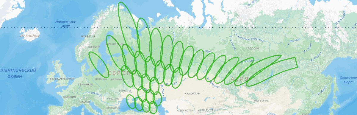 Зона покрытия: Спутник «Ямал-601» купить в Луганске, спутниковый интернет купить